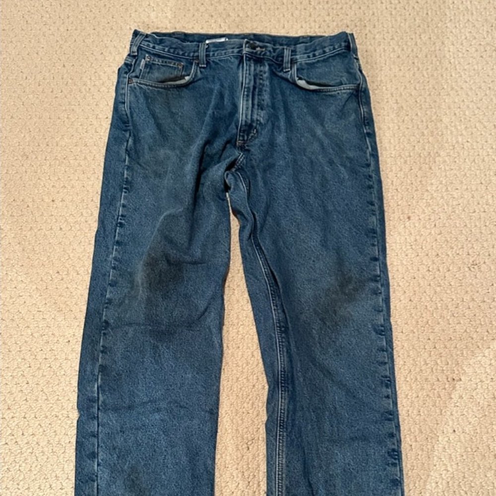 Carhartt flannel lined jeans